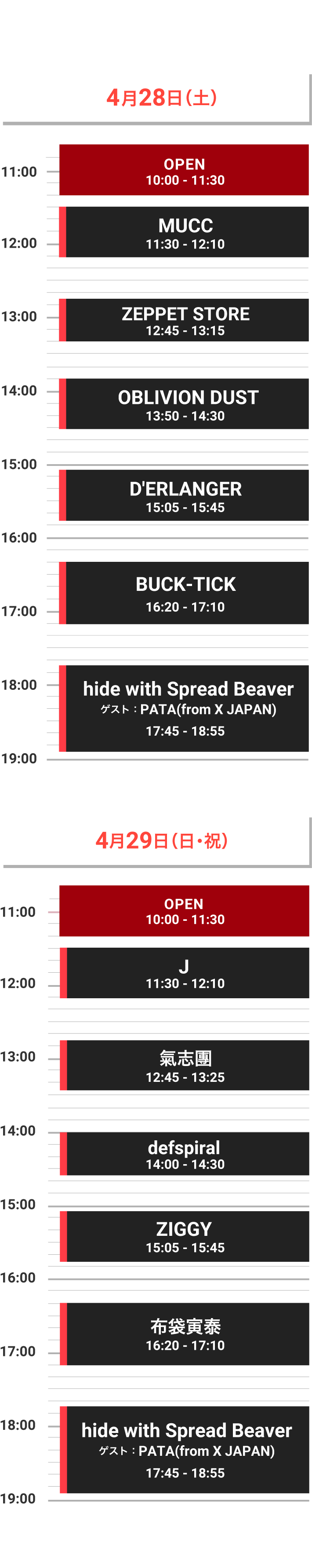 タイムテーブル